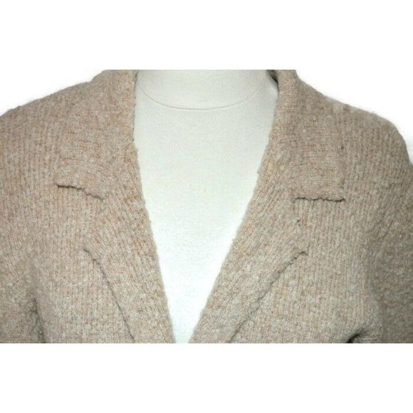 ALPHA Mossimo Rebecchi Long Wheat Beige Wool - Picture 2 of 6
